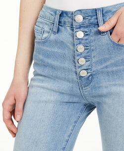 Numero Button-fly High-rise Ankle Skinny Jeans Bleach Blue thumbnail 4