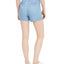 Numero Chambray Cotton Paperbag-waist Shorts Lt. Chambray Wash