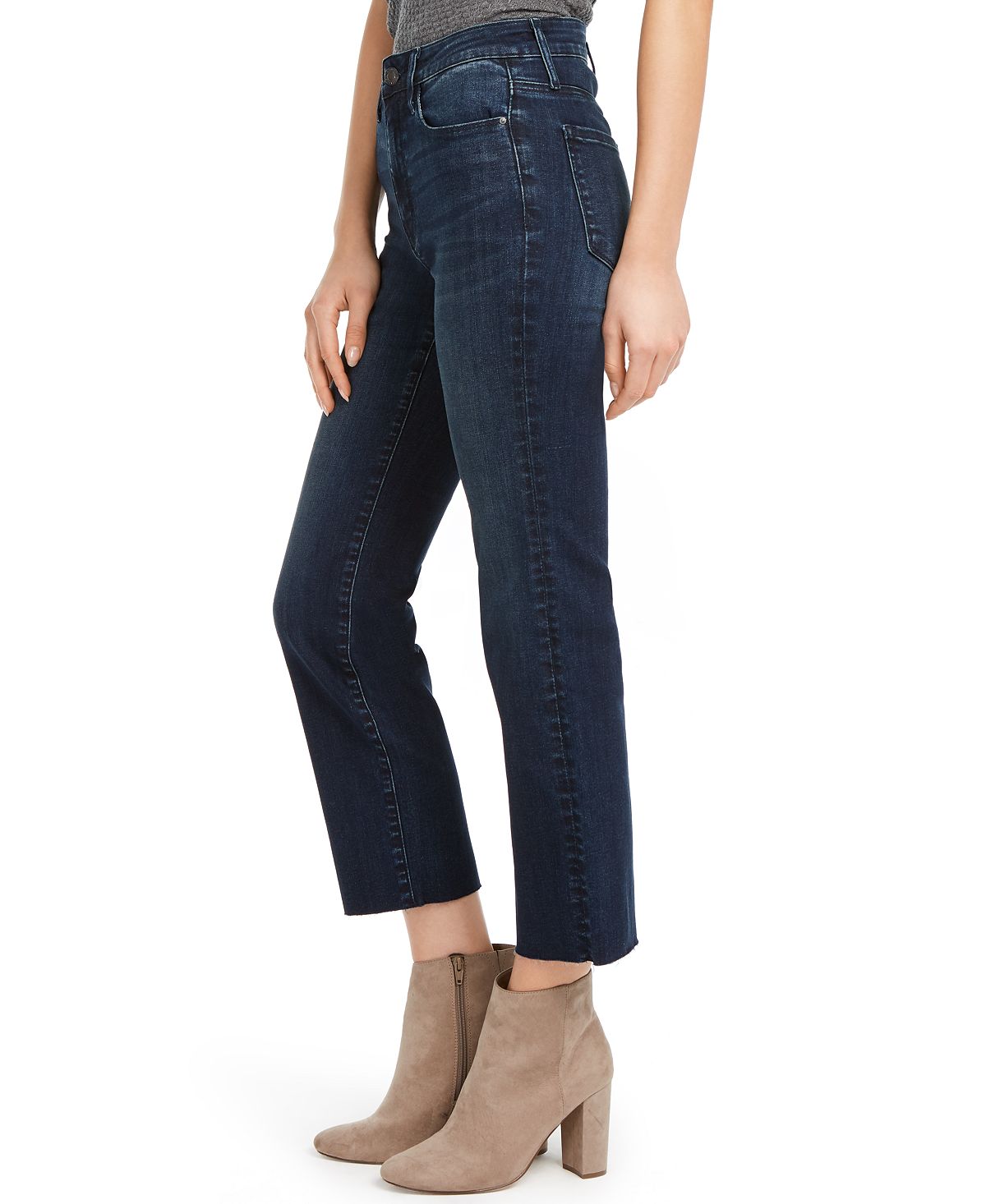 Numero Cropped Mid-rise Jeans Raw Blue Wash