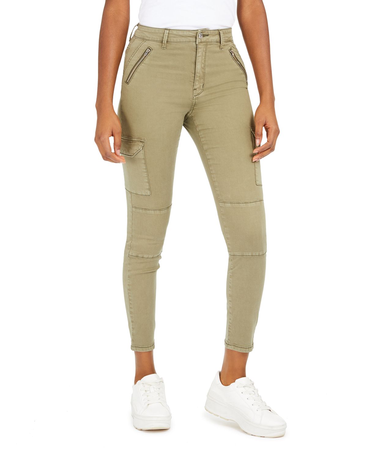 Numero High-rise Cargo Ankle Jeans Olive