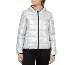 Numero Quilted Hooded Packable Jacket Silver thumbnail 3