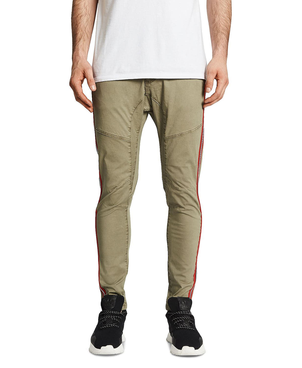 Nxp Baseline Side-stripe Skinny Fit Pants Khaki