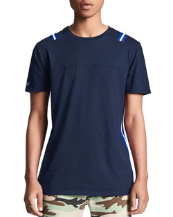 Nxp Hypnotize Stripe-trimmed Tee Navy thumbnail 1