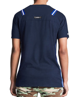 Nxp Hypnotize Stripe-trimmed Tee Navy thumbnail 3
