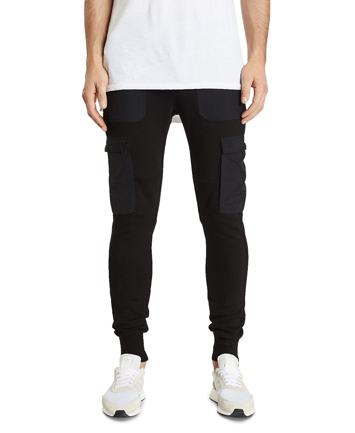 Nxp Selector Tech Mixed-media Cargo Track Pants Black