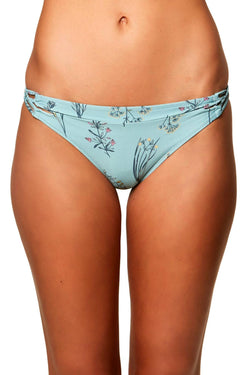 O'Neill Aqua Floral Piper Cutout Cheeky Hipster Bikini Bottom thumbnail 1