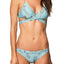 O'Neill Aqua Floral Piper Wrap Bikini Top