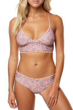 O'Neill Barefoot Floral Print Calvin Crossback Bralette Bikini Top thumbnail 3