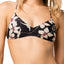O'Neill Black Albany Floral Print Strappy Back Halter Bikini Top