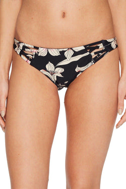 O'Neill Black Albany Floral Strappy Cheeky Bikini Bottom thumbnail 3
