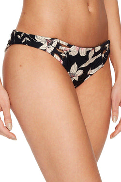 O'Neill Black Albany Floral Strappy Cheeky Bikini Bottom thumbnail 4