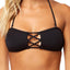 O'Neill Black Salt Water Solids Strappy Bandeau Bikini Top