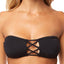 O'Neill Black Salt Water Solids Strappy Bandeau Bikini Top