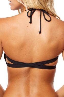 O'Neill Black Salt Water Solids Strappy Bandeau Bikini Top thumbnail 4