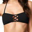 O'Neill Black Salt Water Solids Strappy Bandeau Bikini Top