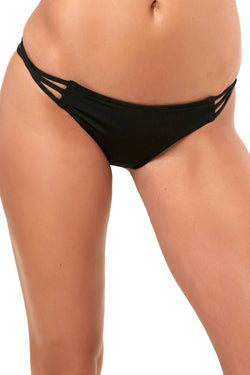 O'Neill Black Salt Water Solids Strappy Hipster Bikini Bottom thumbnail 2