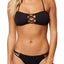 O'Neill Black Salt Water Solids Strappy Hipster Bikini Bottom