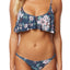 O'Neill Deep Teal Floral Print James Flounce Bikini Top