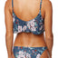 O'Neill Deep Teal Floral Print James Flounce Bikini Top