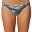O'Neill Deep Teal Floral Print James Twist Side Cheeky Bikini Bottom