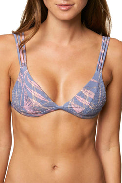 O'Neill Fog Mist Faye Strappy Smock Triangle Bikini Top thumbnail 3