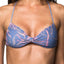 O'Neill Fog Mist Faye Twist-Front T-Back Bikini Top