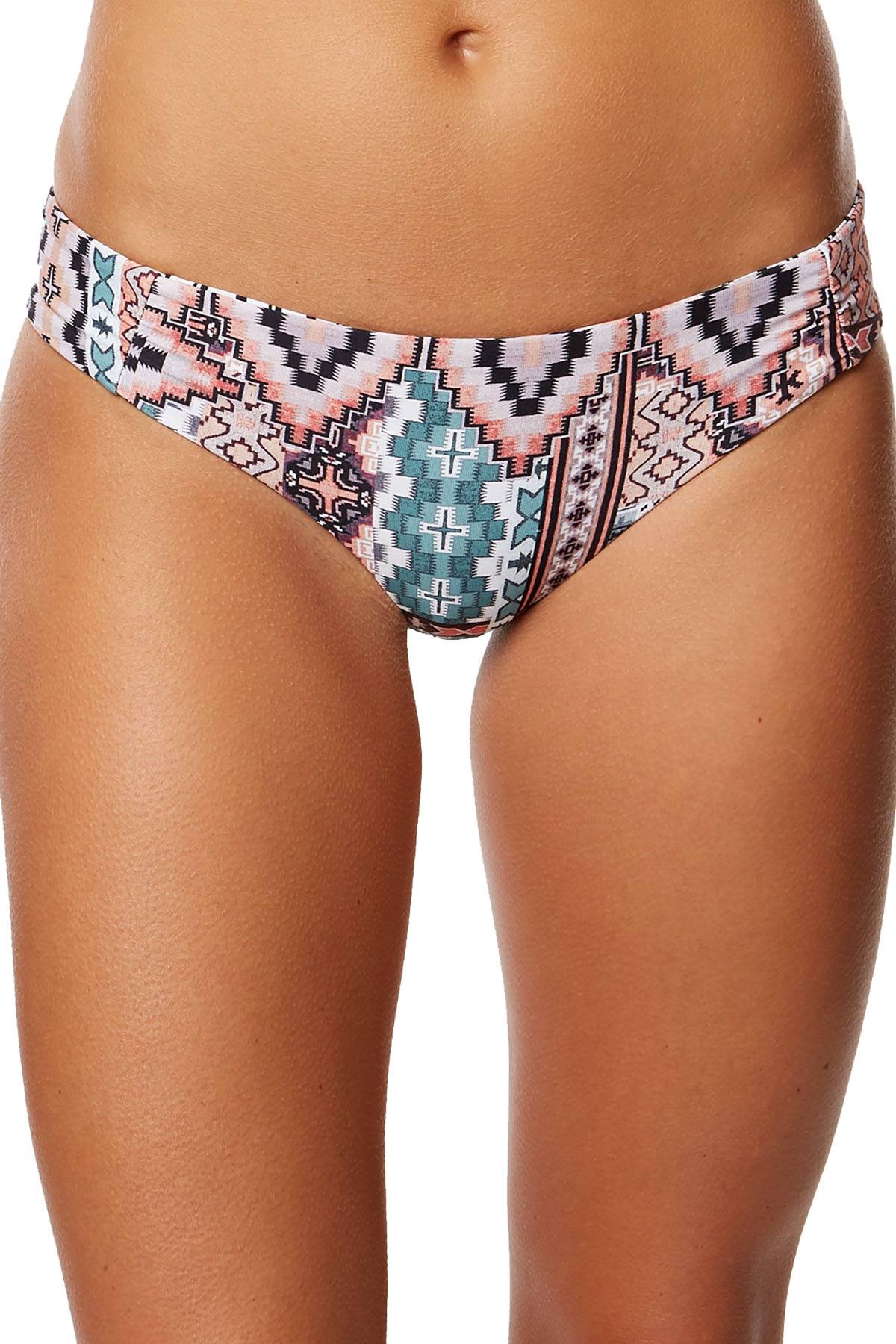 O'Neill Greer Reversible Cheeky Bikini Bottom in Aqua Haze