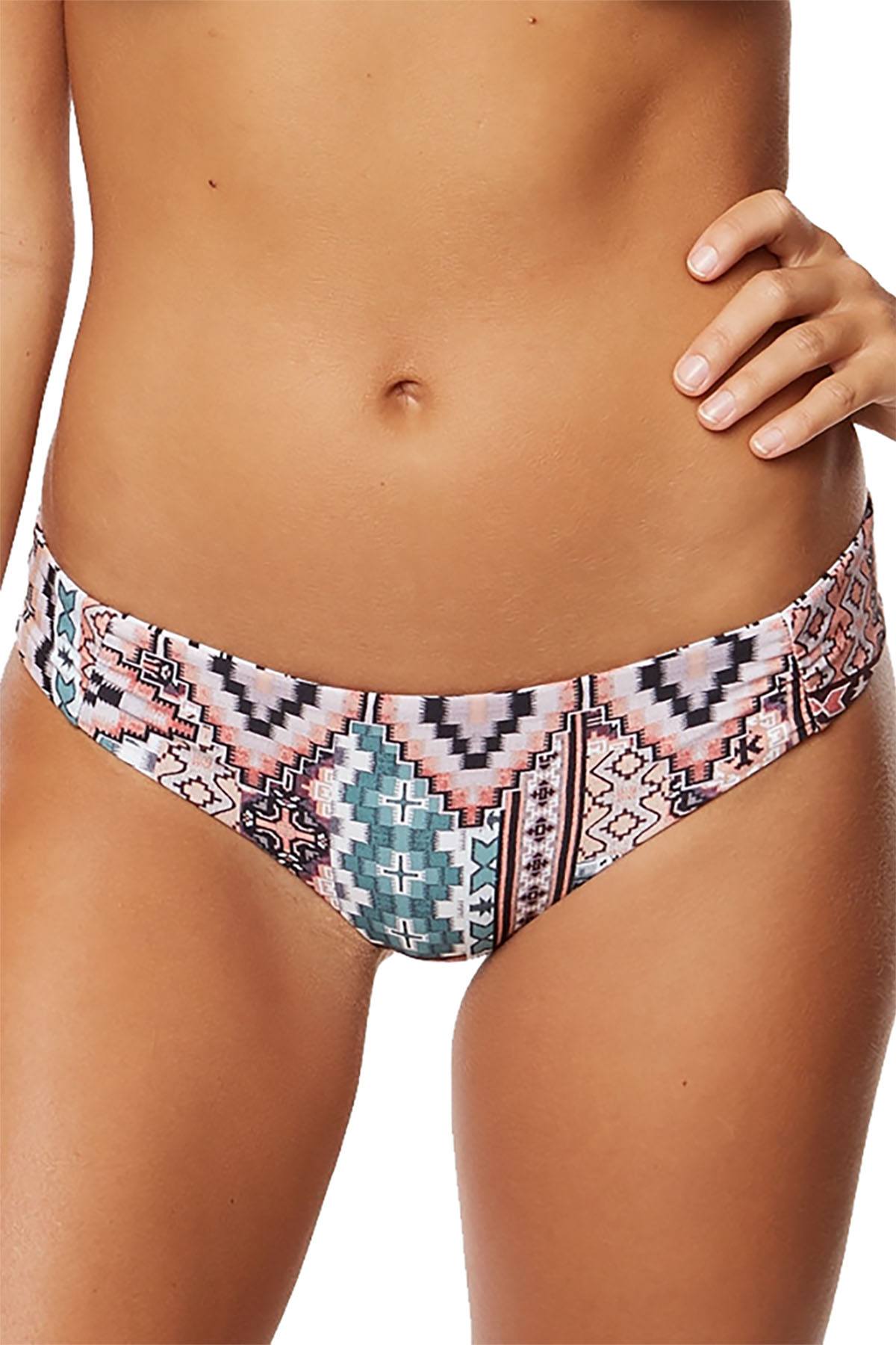 O'Neill Greer Reversible Cheeky Bikini Bottom in Aqua Haze