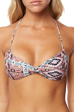 O'Neill Greer Twist Bikini Top in Aqua Haze thumbnail 2