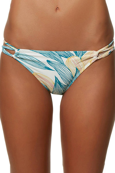 O'Neill Island Turquoise Bethany Printed Strappy Bikini Bottom