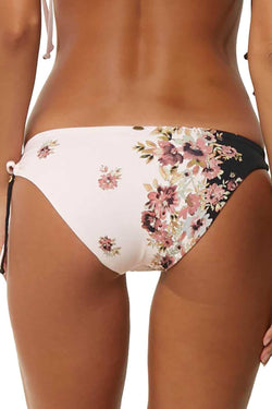 O'Neill Pink/Black Castaway Printed Side Tie Cheeky Bikini Bottom thumbnail 3
