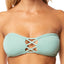 O'Neill Salt Water Solids Strappy Bandeau Bikini Top in Aqua Haze
