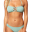 O'Neill Salt Water Solids Strappy Bandeau Bikini Top in Aqua Haze