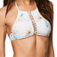 O'Neill White Floral Paradise Hi-Neck Bikini Top