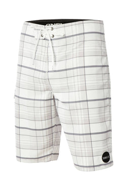 O'Neill White/Grey Plaid Santa Cruz 21" Boardshort thumbnail 3