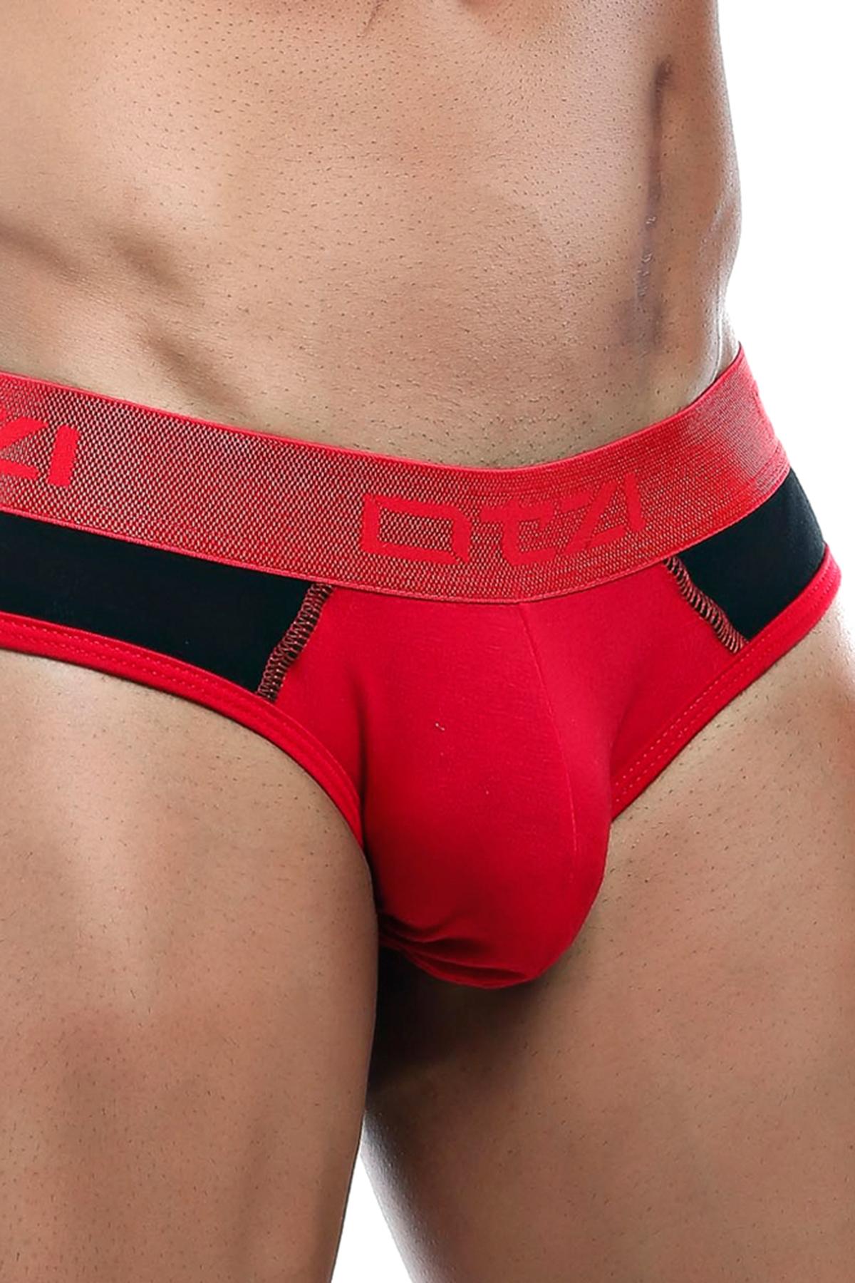 OTZI Black/Red Colorblock Pouch Brief