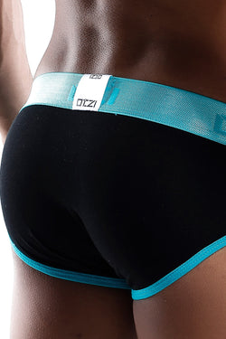 OTZI Black/Turquoise Contrast Piping Brief thumbnail 2