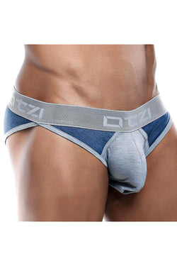 OTZI Blue Jasper/Grey Colorblock Contour Pouch Bikini Brief thumbnail 1
