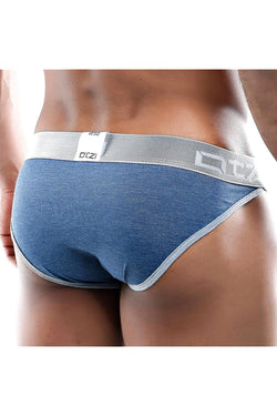 OTZI Blue Jasper/Grey Colorblock Contour Pouch Bikini Brief thumbnail 2