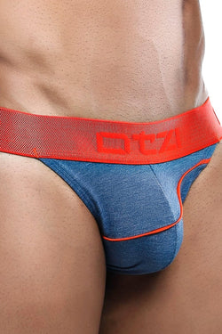 OTZI Blue Jasper/Orange Swoosh Stitch Micro Thong thumbnail 1