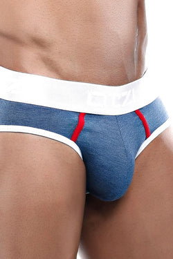 OTZI Blue Jasper/White Contrast Jock Brief thumbnail 4