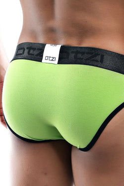 OTZI Green/Black Colorblock Contour Pouch Bikini Brief thumbnail 3