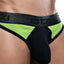 OTZI Green/Black Colorblock Contour Pouch Bikini Brief
