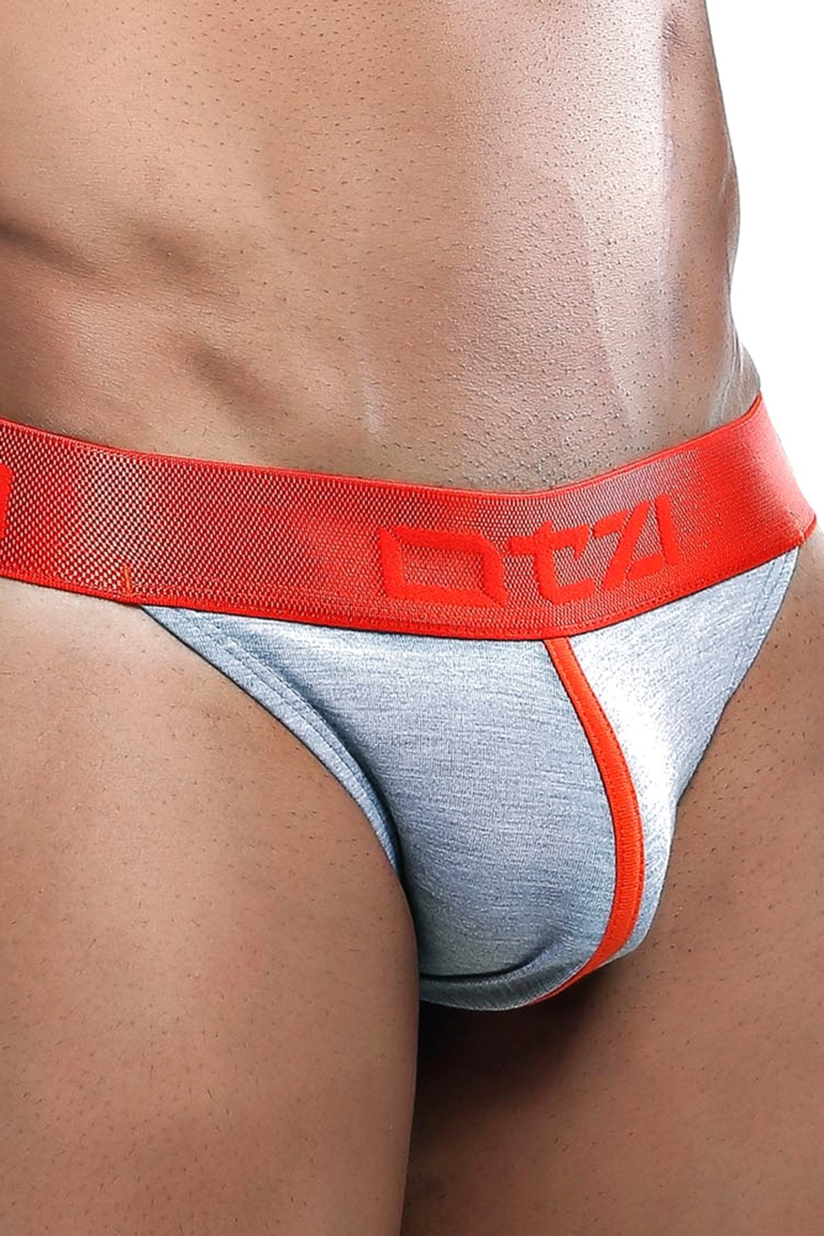 OTZI Grey Jasper/Orange Front Contrast Piping Thong