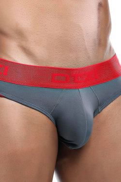 OTZI Grey/Red Side Stripes Contrast Brief thumbnail 3