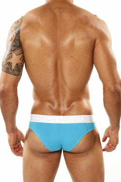 OTZI Turquoise/White Contrast Stitch Bikini Brief thumbnail 4