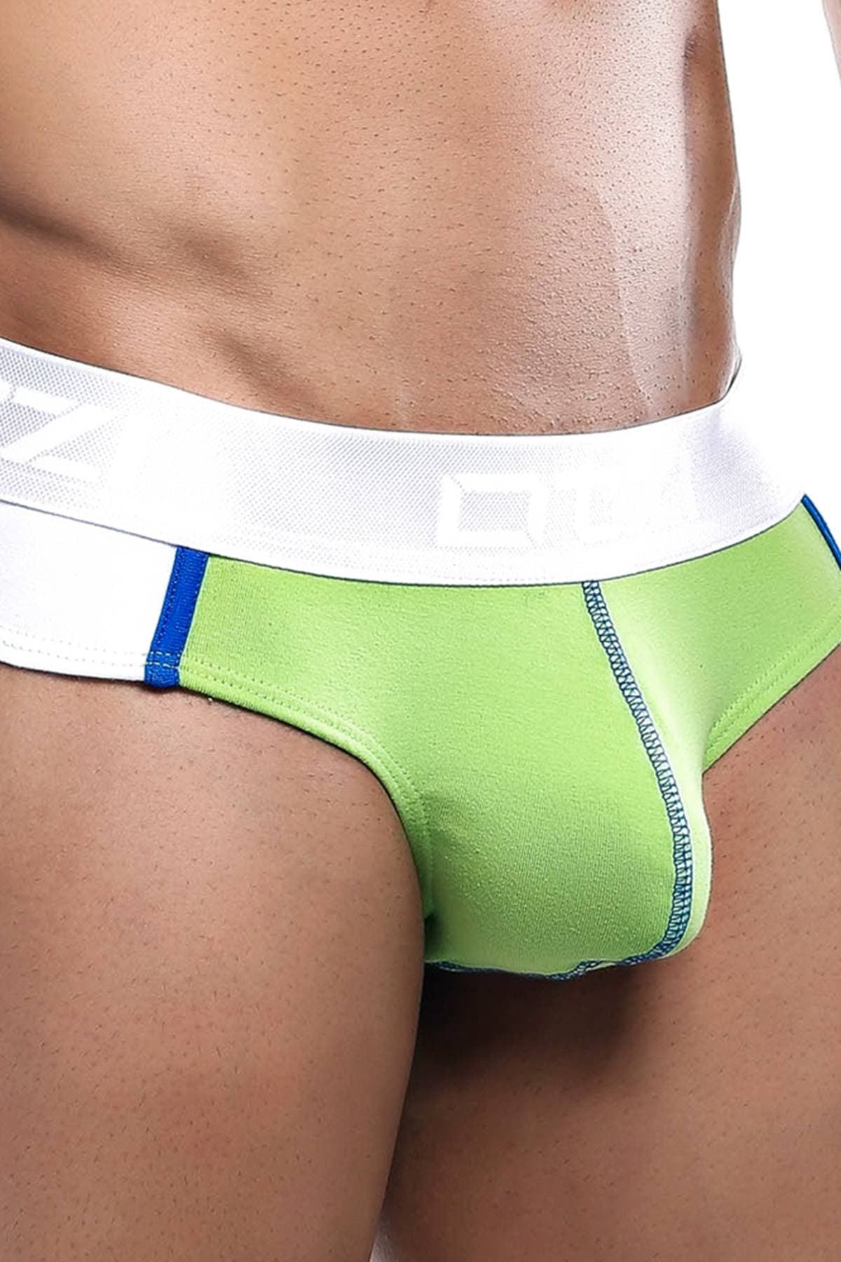 OTZI White/Green Colorblock Micro Thong
