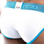 OTZI White/Turquoise Colorblock Contour Pouch Bikini Brief
