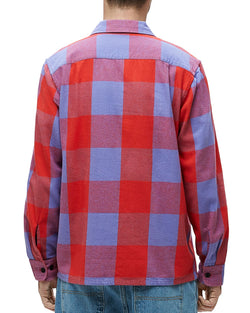 Obey Check Slim Fit Shirt Red Multi thumbnail 2