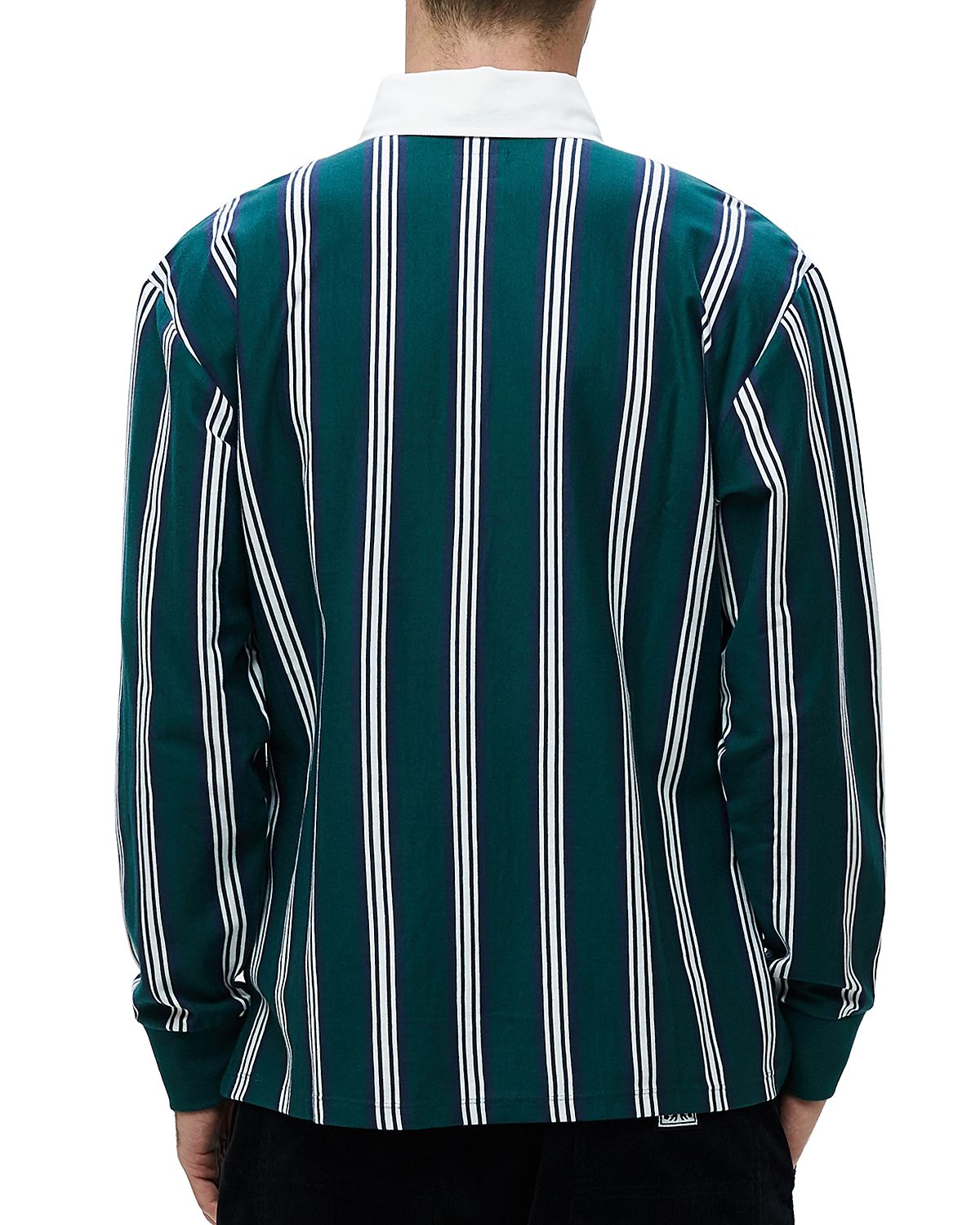 Obey Firm Striped Classic Fit Polo Shirt Dark Teal